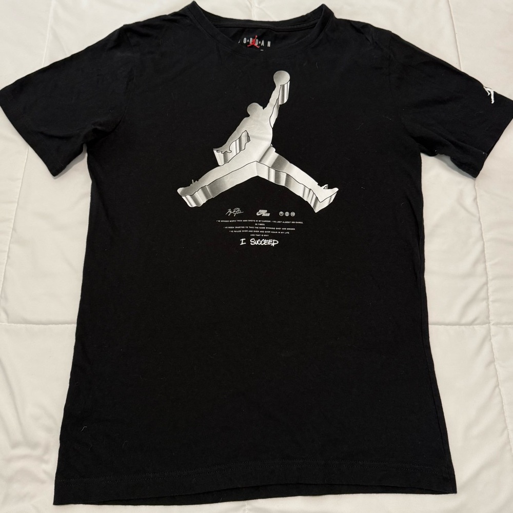 Jordan Black Tee with Silver Graphic